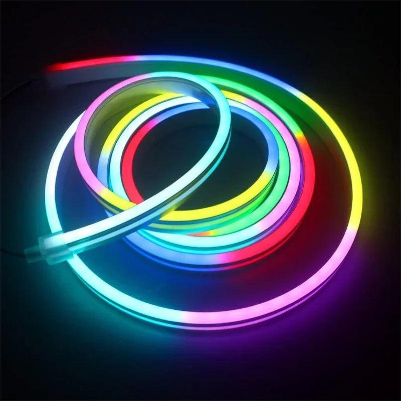 Fita de LED Neon Tuya 5M - Iluminação Flexível com Controle por Voz