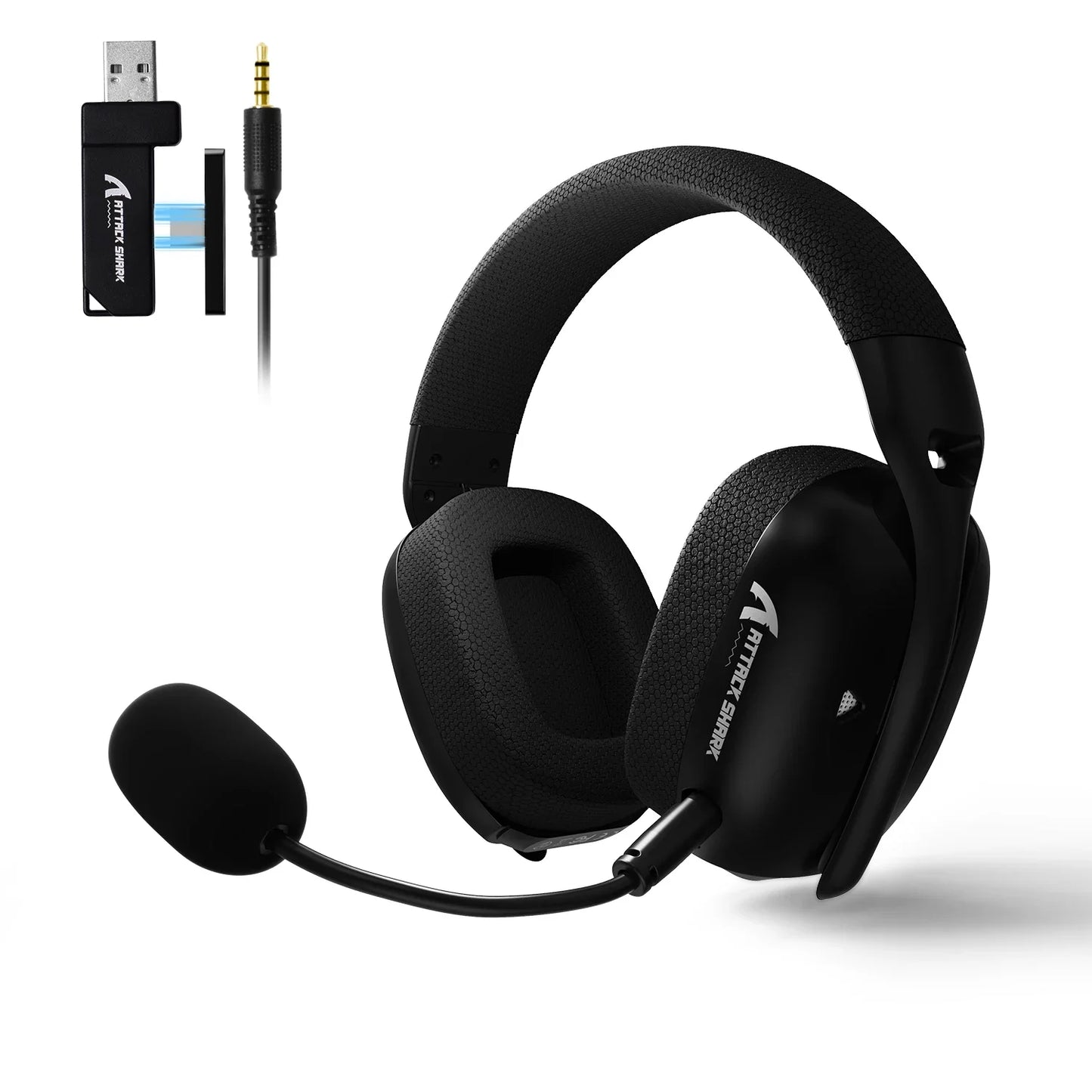 Fone de Ouvido Gamer Wireless Attack Shark L80PRO - Conectividade 2.4G/BT/Com Fio