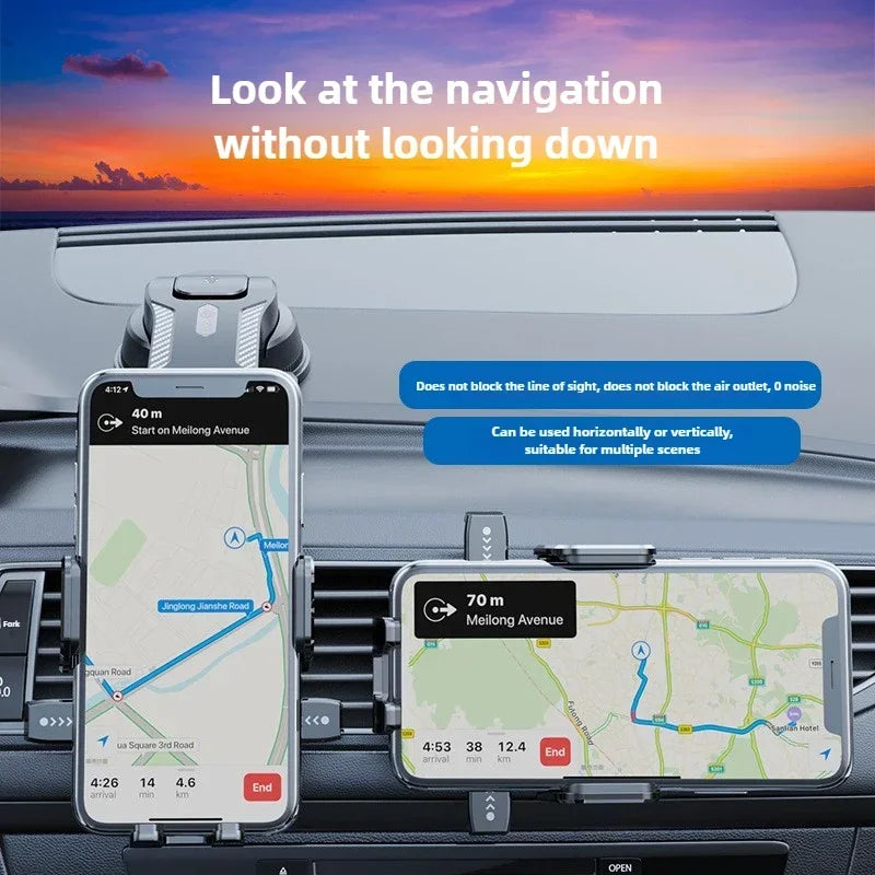 Suporte Universal para Celular de Carro com Ventosa - Estável e Prático
