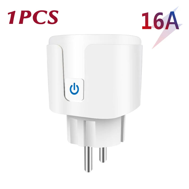 Tomada Inteligente Wi-Fi TUYA 16A/20A com Monitoramento de Energia e Controle por Voz
