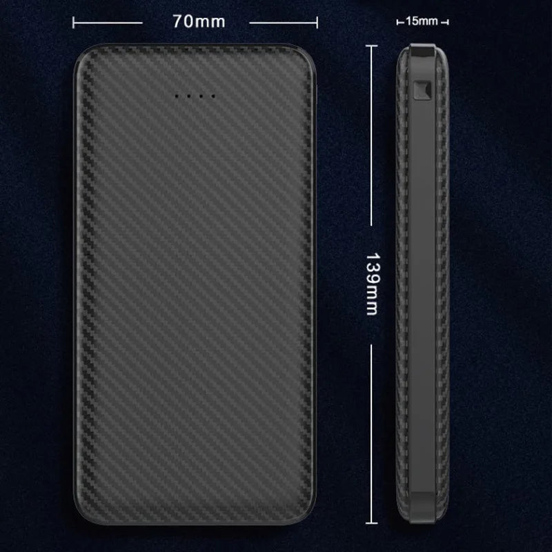 Power Bank Portátil 5000/10000/20000mAh - Carregador Rápido para Celular
