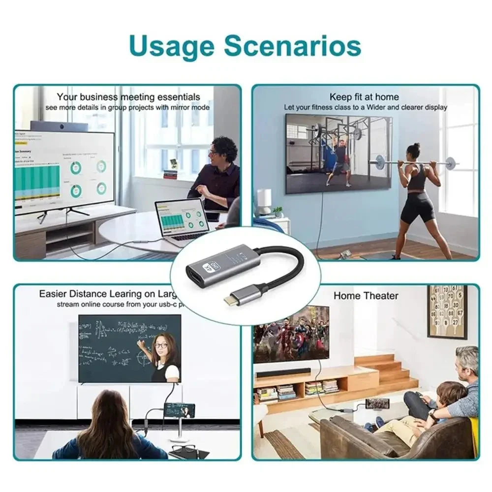Cabo Adaptador USB-C para HDMI 8K/4K - Conecte Seu Mundo