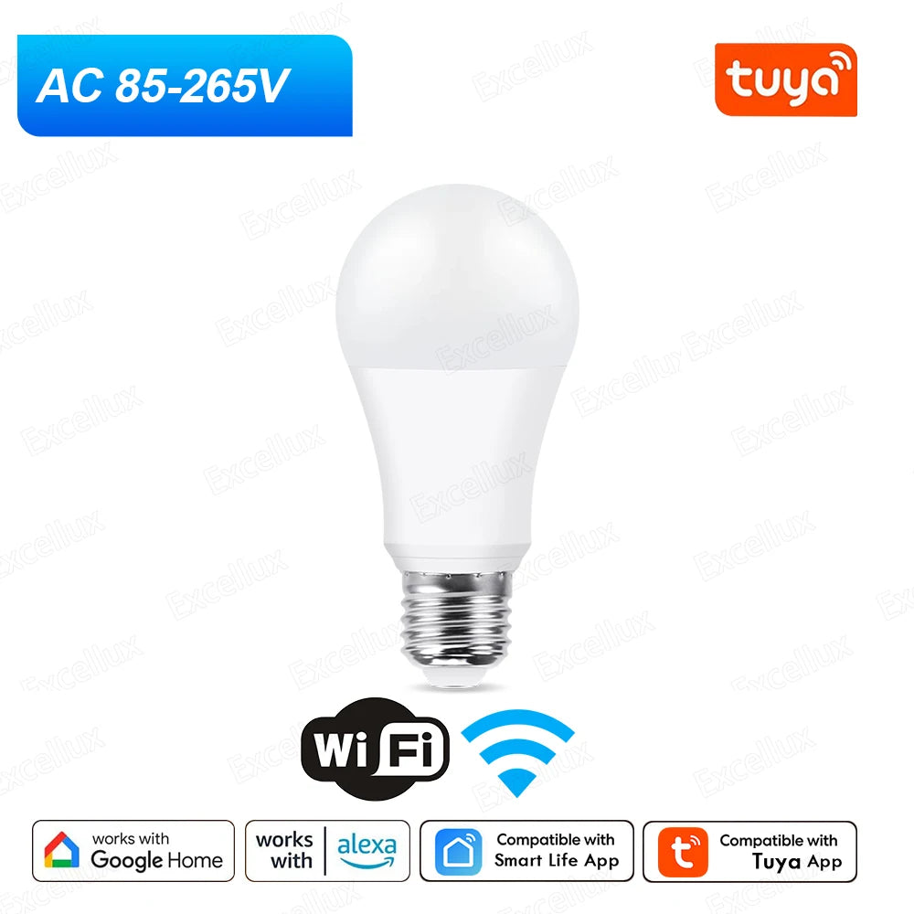 Lâmpada LED Inteligente Tuya E27 15W RGB com Controle por App