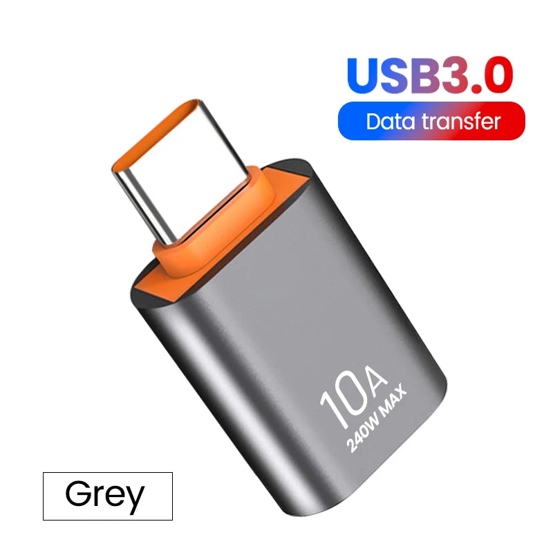 Adaptador OTG USB 3.0 para Type C - Carregamento Rápido
