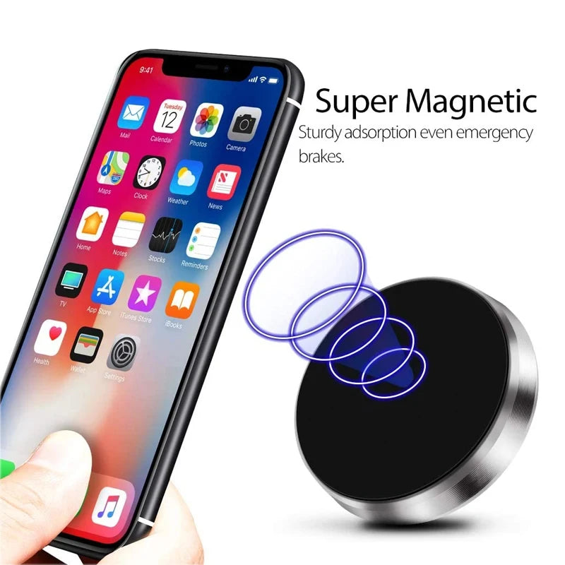 Suporte Magnético para Celular Universal - Fixação no Painel do Carro