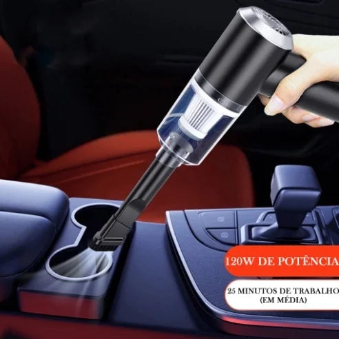 Aspirador de Pó Mini Portátil 3 em 1 - Limpeza Profissional Sem Fio