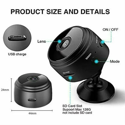 Mini Câmera A9 Original Sem Fio - Monitoramento em Alta Definição 1080p e Visão Noturna