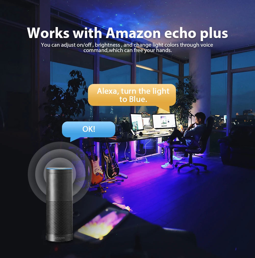 Fita de LED RGB Neon 1-5M USB Zigbee 3.0 Tuya - À Prova D'Água e Dimerizável