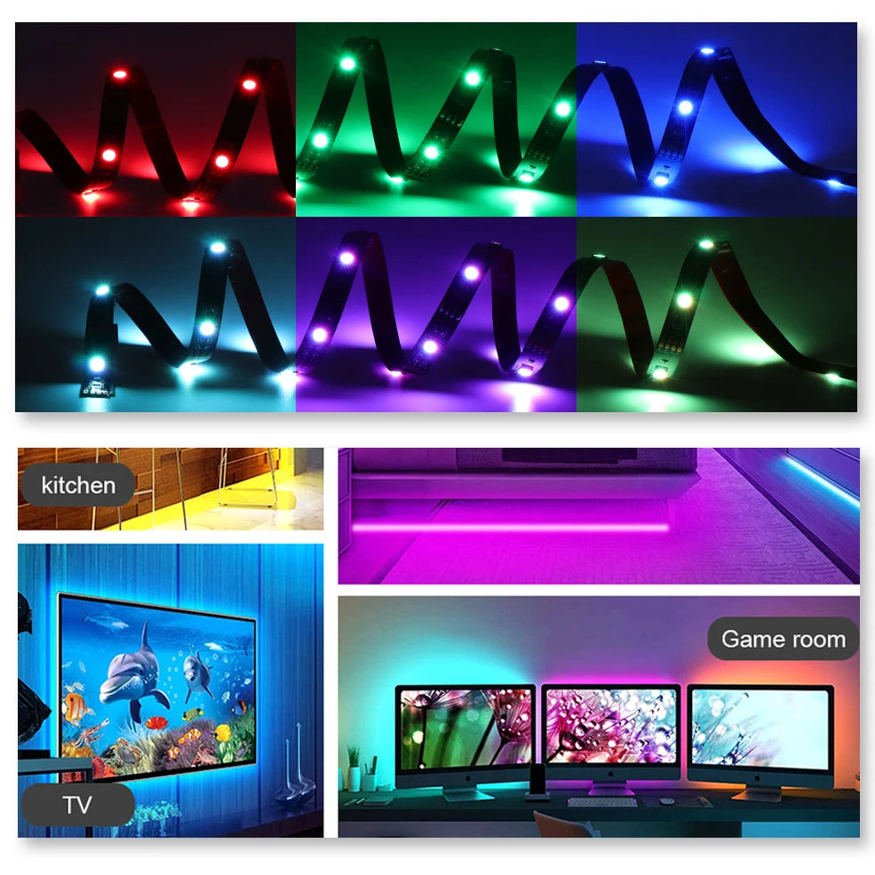 Fita de LED Inteligente Tuya Zigbee - Luz de Fundo USB para TV