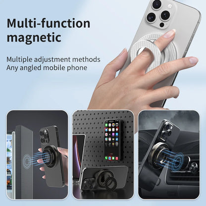 Suporte Magnético Duplo para Celular com Anel de Fixação MagSafe