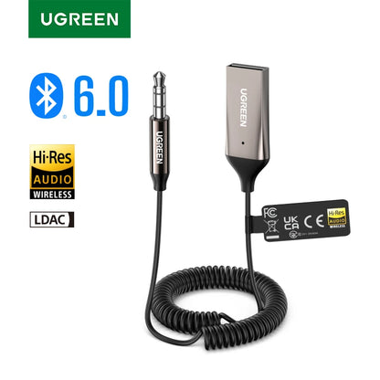 Adaptador Bluetooth UGREEN 6.0 - Conexão Sem Fios para Seu Carro