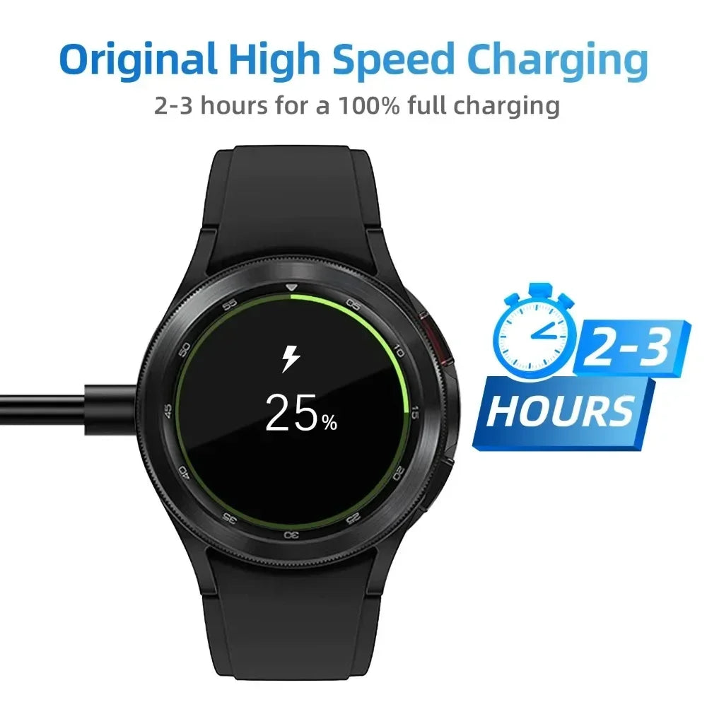 Carregador USB-C para Samsung Galaxy Watch 7/6/6 Classic/5/5 Pro/4/4 Classic - Acessório Substituto