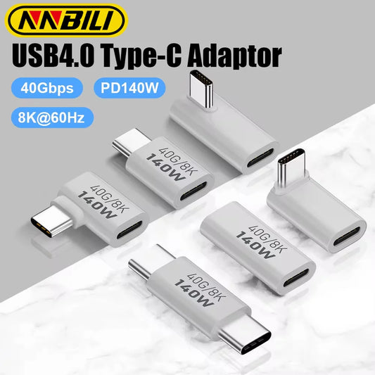 Adaptador NNBILI 140W 40Gbps OTG Type C - Conexão Rápida e Eficiente