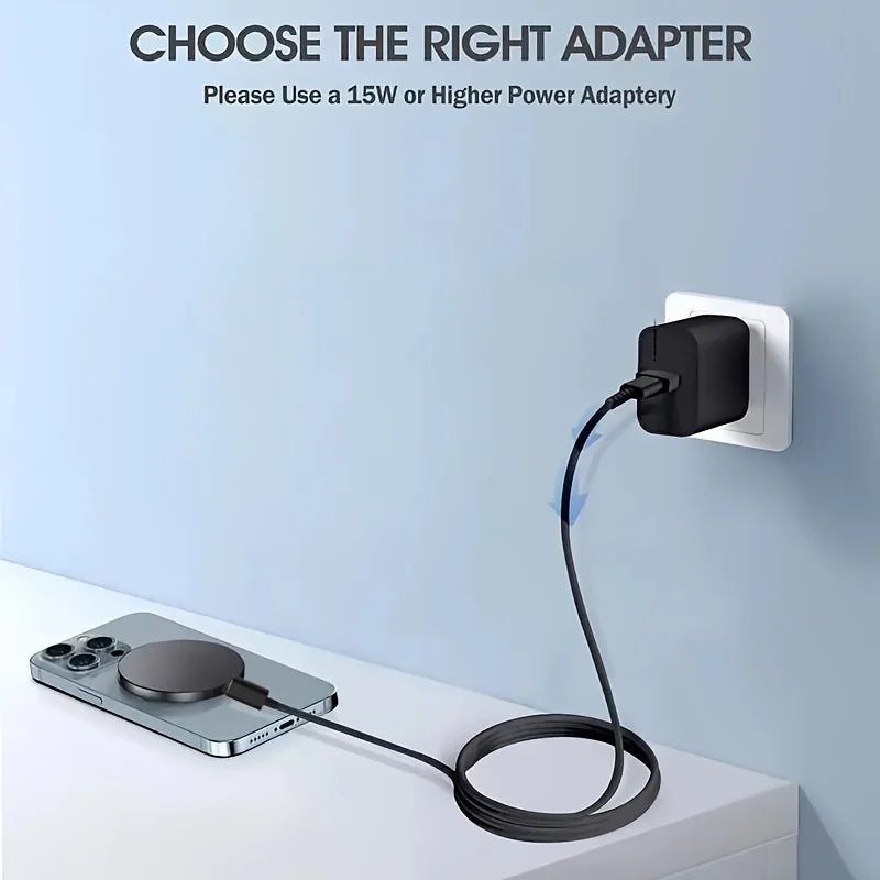 Carregador Sem Fio Magnético VIKEFON 15W para iPhone e AirPods