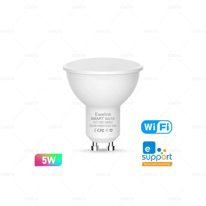 Lâmpada LED Inteligente WiFi Zigbee Dimerizável E27 E14 GU10 RGBCW 3000-6000K