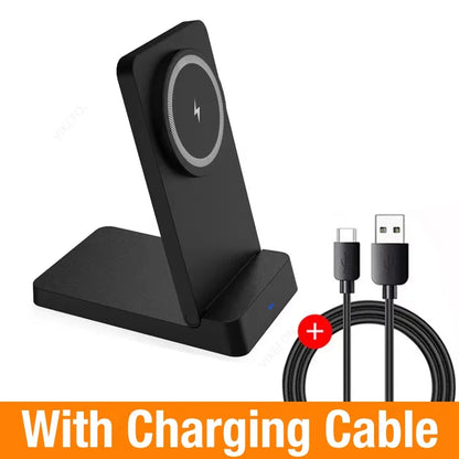 Estação de Carregamento Rápido Magnética 15W - Suporte de Mesa para iPhone com MagSafe