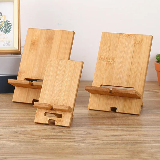 Suporte de Mesa de Madeira para Smartphone - Suporte Prático e Estiloso