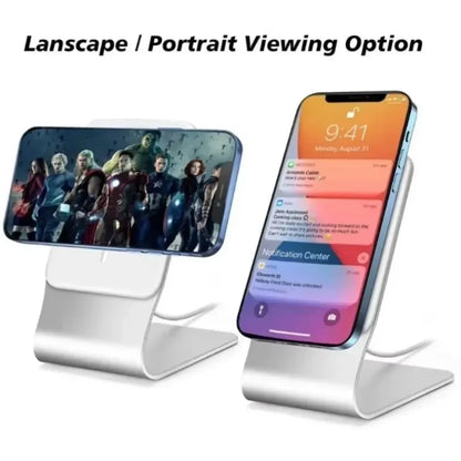 Suporte de Mesa para Celular em Alumínio - Compatível com MagSafe para iPhone 16/15/14/13/12 Pro Max (Sem Carregador Inclusa)