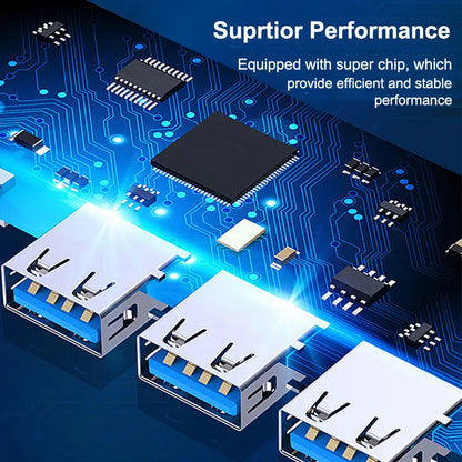 Hub USB 3.0 Type C - Adaptador Multi Splitter com 4 Portas
