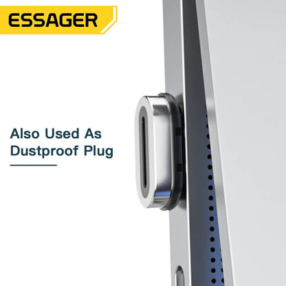 Adaptador Magnético USB-C Essager PD 100W - Carregamento Rápido e Sincronização de Dados 20Gbps