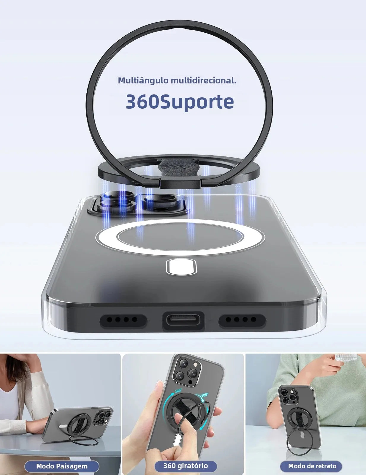 Suporte Magnético EWA MagOne 3ª Geração Compatível com MagSafe