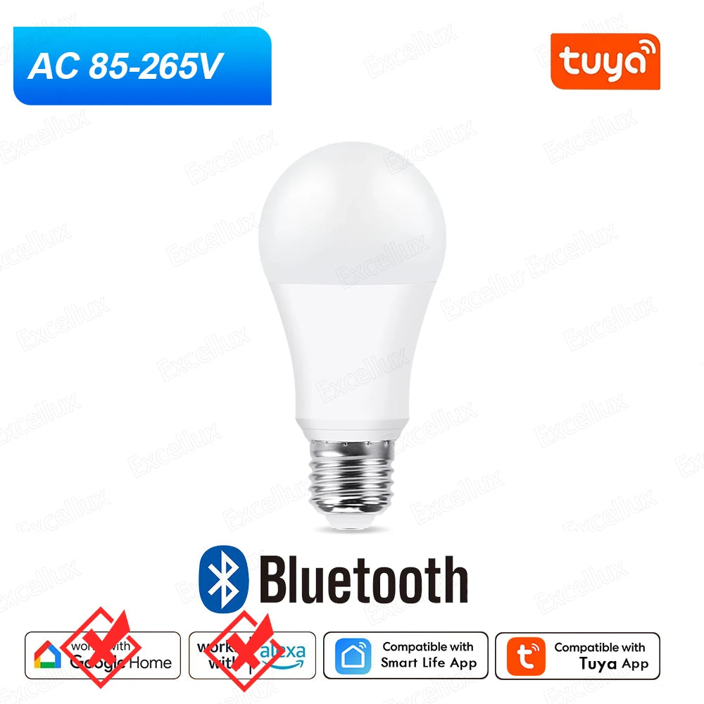 Lâmpada LED Inteligente Tuya E27 15W RGB com Controle por App