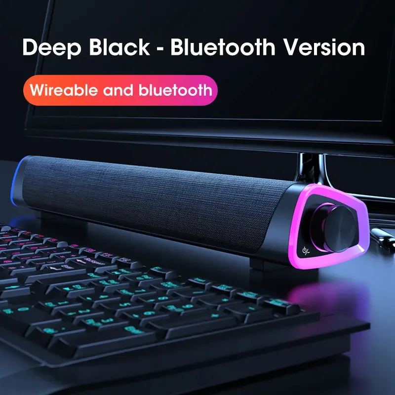 Barra de Som 4D com Subwoofer Bluetooth para Macbook e Notebooks