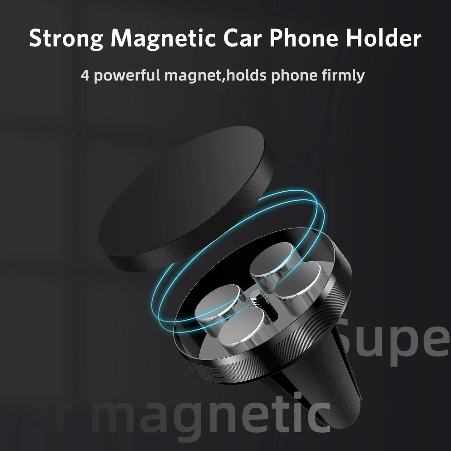 Suporte Magnético para Celular no Ventilador do Carro - NexTech