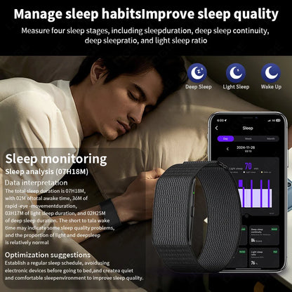 Pulseira Inteligente GPS com Monitor de Saúde e Lembrete de Chamadas
