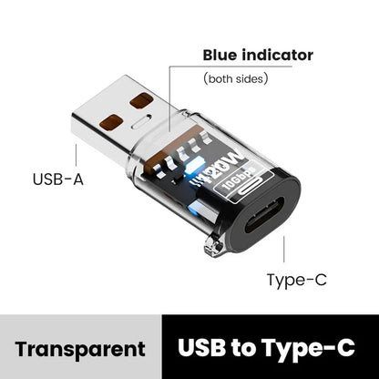 Adaptador OTG Type C para USB A 120W - Carregamento Rápido para iPhone 15/16, MacBook e iPad