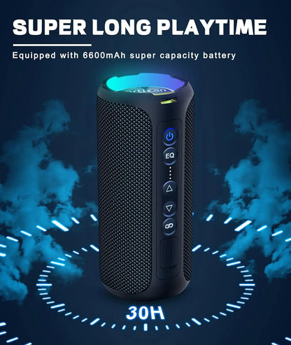 Caixa de Som Ortizan Bluetooth 40W com Bass Potente - À Prova d'Água IP7