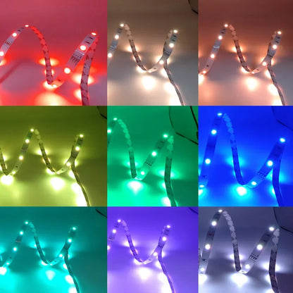 Fita de LED RGB 5050 com Controle Bluetooth e Wi-Fi - Iluminação de Ambiente