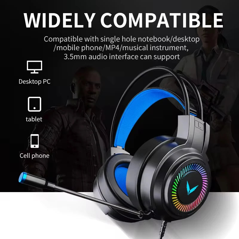 Fone de Ouvido Gamer G60 7.1 com Som Surround e Iluminação LED