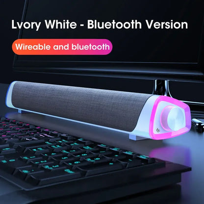 Barra de Som 4D com Subwoofer Bluetooth para Macbook e Notebooks