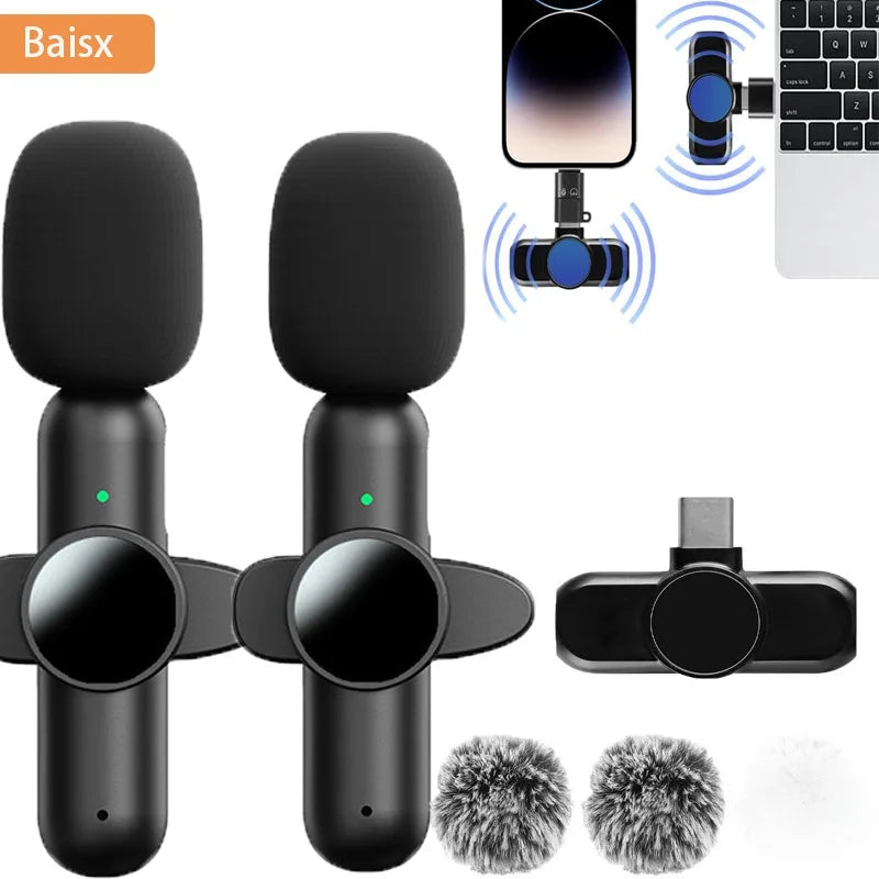 Microfone Lavalier Sem Fio para iPhone e iPad - Ideal para Gravações e Transmissões ao Vivo