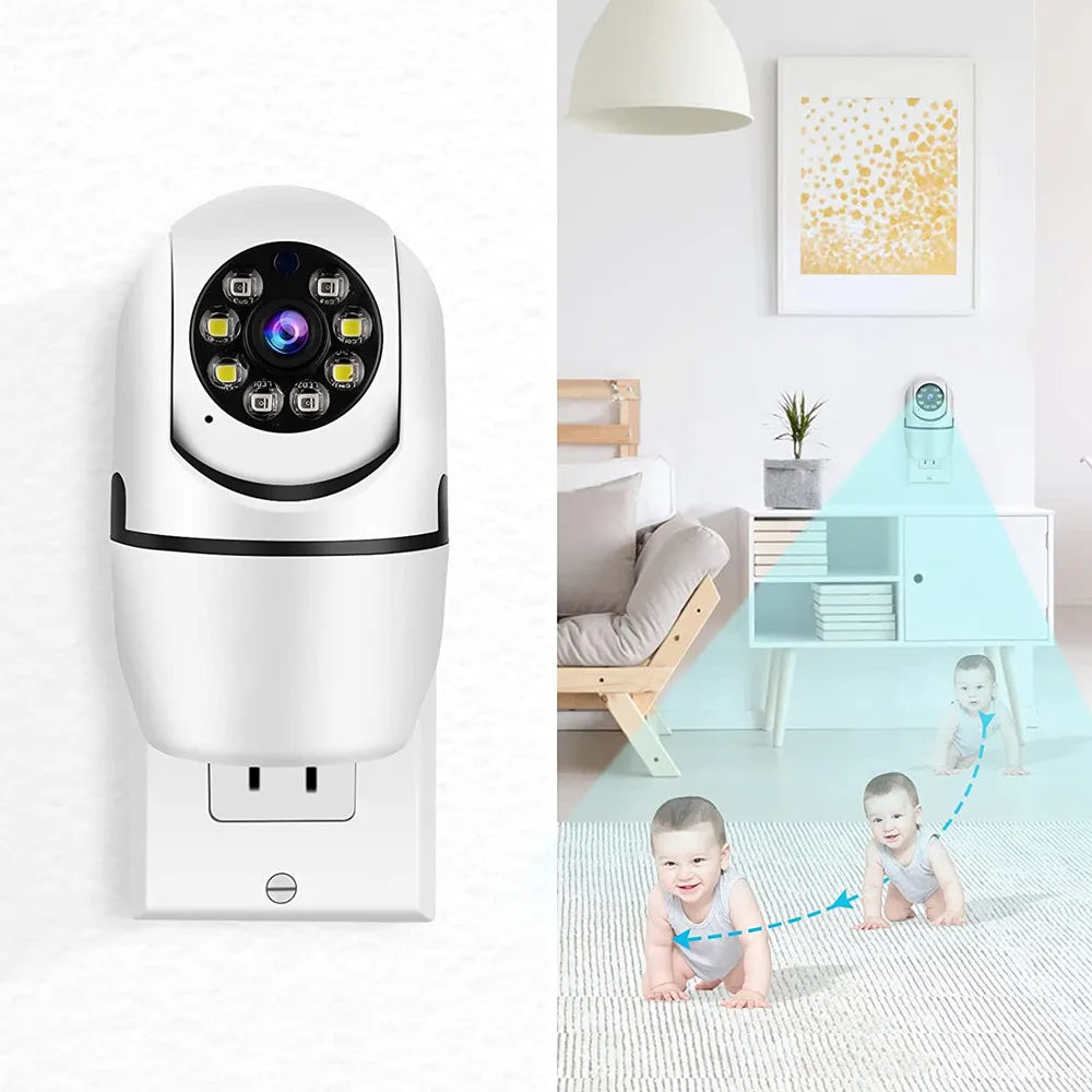 Câmera IP Tuya WiFi 1080P HD com Áudio Bidirecional e Visão Noturna