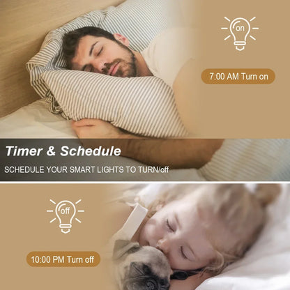 Lâmpada Inteligente RGB Dimmable Tuya - Conectividade Wi-Fi e Compatível com Alexa e Google Home