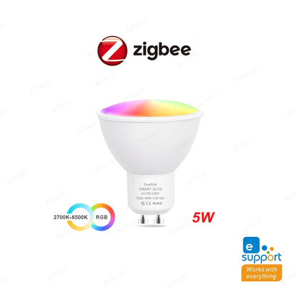 Lâmpada LED Inteligente Ewelink GU10 Zigbee - Controle Via App