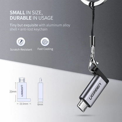 Adaptador UGREEN USB Type-C para Micro USB - Conector Fêmea para Macho