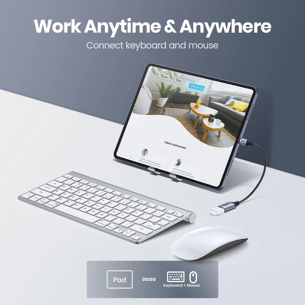 Adaptador OTG USB-C para USB-A TOPK - Conexão Rápida e Versátil