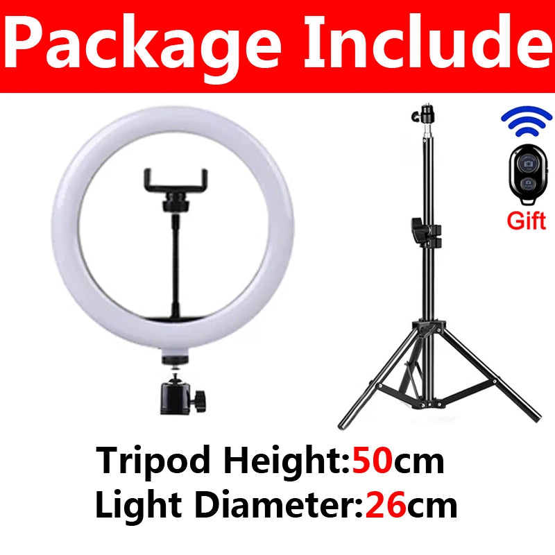 Iluminação LED para Selfies - Ring Light com Controle USB