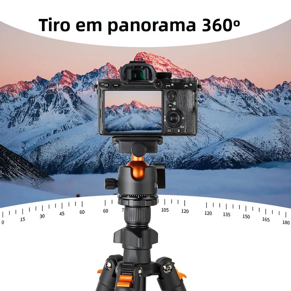 Tripé Portátil K&F CONCEPT para Câmeras - Ideal para Vlogs
