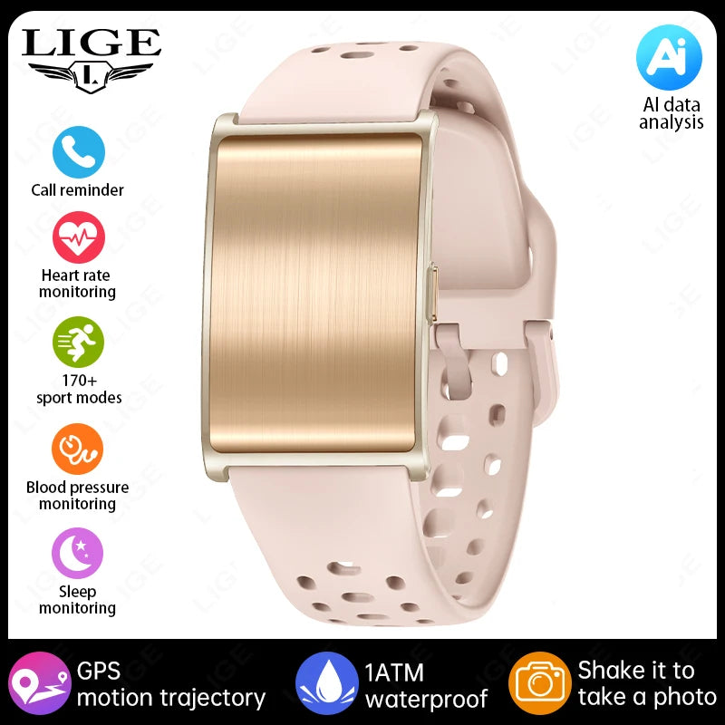 Pulseira Inteligente GPS com Monitor de Saúde e Lembrete de Chamadas