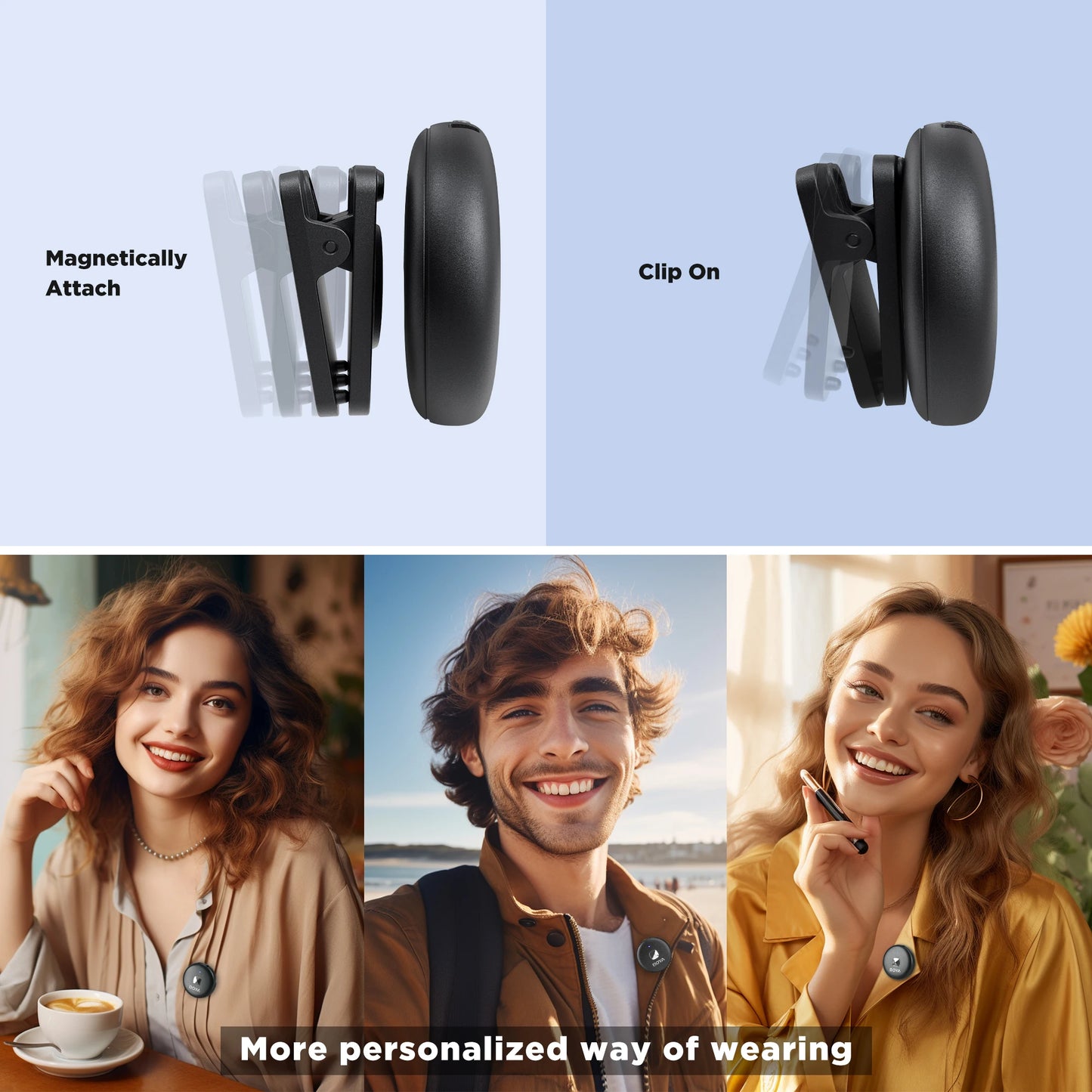 Microfone Lavalier Sem Fio BOYA Omic - Ideal para Vídeos e Transmissões ao Vivo