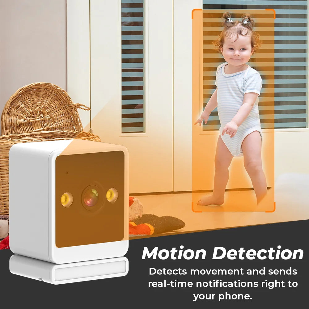 Câmera de Vigilância Mini HD 1080P Wifi - Monitoramento de Bebês e Pets com Áudio Bidirecional