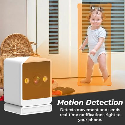 Câmera de Vigilância Mini HD 1080P Wifi - Monitoramento de Bebês e Pets com Áudio Bidirecional