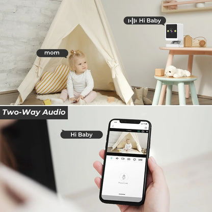 Câmera de Vigilância Mini HD 1080P Wifi - Monitoramento de Bebês e Pets com Áudio Bidirecional