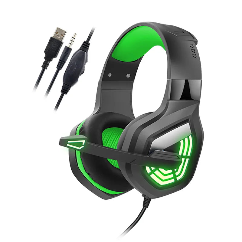 Headset Gamer G7 com Luz LED - Fone de Ouvido USB Stereo com Microfone com Redução de Ruído