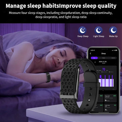 Relógio Inteligente Fitness para Homens e Mulheres - Monitor de Frequência Cardíaca e Pressão Arterial