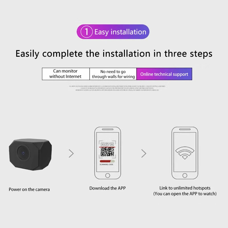 Câmera Mini WiFi 4K 1080P Lenovo - Vigilância Inteligente e Portátil